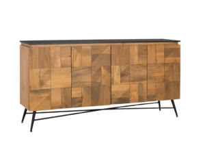 Buffet de rangement de luxe haut de gamme en bois de style européen, design nordique moderne, pour cuisine et salle à manger - Product Image 4