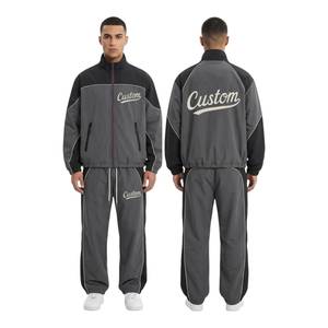Ensemble de survêtement réversible personnalisé, veste coupe-vent à fermeture éclair et pantalon de jogging, vêtements de sport respirants et légers - Product Image 2