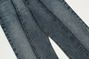 Jean en denim pour homme, coupe droite classique, écologique, respirant, délavé, taille haute, déchiré, style vintage streetwear, personnalisé - Product Image 5