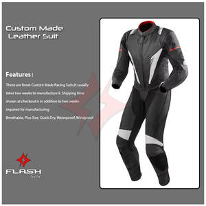 Combinaison de course en cuir pour moto personnalisée, design sur mesure, noir et blanc, combinaison de moto en cuir pour pilote rapide - Product Image 3