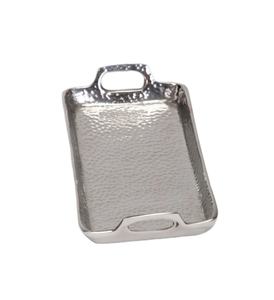 Bandeja de Servir de Acero Inoxidable Martillado de Alta Calidad, Plato de Metal para Alimentos, para Uso en el Hogar, Hoteles, Restaurantes y Bodas, Ligero - Product Image 1