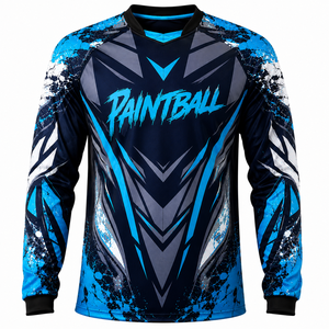 Camiseta Deportiva de Paintball al por Mayor, Uniforme de Equipo Personalizado de Manga Larga, Camiseta Deportiva Transpirable de Secado Rápido para Competencia de Paintball - Product Image 6