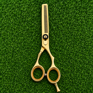 Ciseaux de coiffure professionnels avec logo personnalisé – Ciseaux à effiler en acier inoxydable et rasoir droit – Outils de beauté - Product Image 5