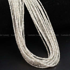 Perles Rondelles Facettées à la Main en Diamant Gris Naturel, Fil de 1,5 mm à 2,4 mm, 16 Pouces, Micro-Coupées, pour la Fabrication de Bijoux Fins - Product Image 3