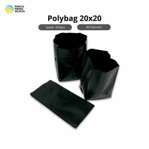 High Quality Black Plastic Nursery Poly Grow <b>Bags</b> 20x20cm 1.58L Plant Seedling <b>Bag</b> for <b>Vegetable</b> Flower Nursery - Product Image 1