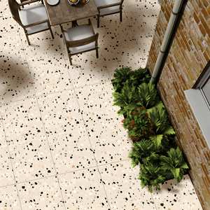 Azulejo de Porcelana Moderno de 60x120cm, Acabado Mate, Diseño Terrazo Blanco, para Piso y Pared, Varios Tamaños, Pulido, para Interiores y Exteriores - Product Image 1