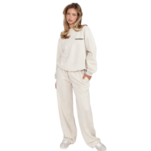 Women Relaxed Crewneck Tracksuit <b>Set</b> Oversized Sweatshirt Straight Leg Trousers Casual <b>Two</b> <b>Piece</b> <b>Lounge</b> Outfit Wholesale Apparel - Product Image 1