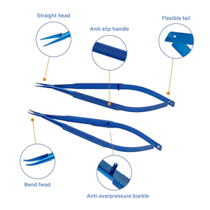 Pinzas Oftálmicas Portaagujas, Instrumentos Quirúrgicos de Acero Inoxidable y Titanio, 1 Unidad - Product Image 3