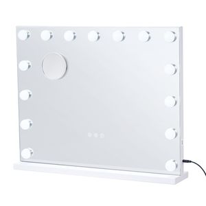 Specchio LED Hollywood per Trucco con Ingrandimento 5X Rimovibile, 15 Lampadine Dimmerabili e 3 Modalità di Illuminazione a Colori - Product Image 1