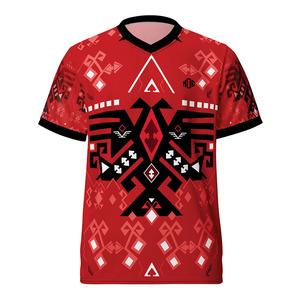 Maillot de football américain personnalisé rouge pour homme – Fabricant de maillots en mesh coupe ample, vêtements de sport surdimensionnés, personnalisation OEM, marque privée - Product Image 2