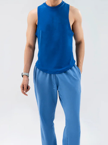 Camisetas sin mangas de algodón 100% de alta calidad para hombre, estilo boxy, ajustadas, acanaladas, para gimnasio y running, venta al por mayor 2026 - Product Image 6