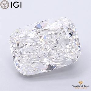 Diamant de laboratoire CVD 3,50 carats certifié IGI, couleur D, clarté VVS2, taille coussin, pour bague de promesse solitaire - Product Image 1