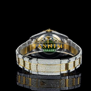 Reloj Deportivo de Acero Inoxidable para Hombre, Calidad VVS, Esfera de Cristal de 41 mm, Chapado en Oro Amarillo de 20 mm, Movimiento de Cuarzo, Estilo Ejecutivo y Moderno - Product Image 4