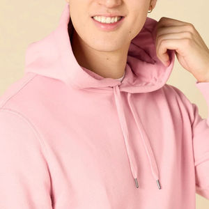 เสื้อฮู้ดผู้ชายสีชมพูอ่อน พรีเมียม แขนยาว มีฮู้ด ผ้าฟลีซ กระเป๋าจิงโจ้ สวมใส่สบายๆ สไตล์สตรีทแวร์ - Product Image 3