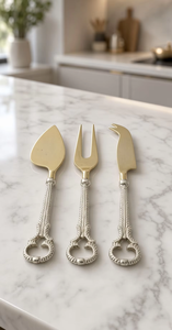 Ensemble élégant de plateau à fromage avec couteau et fourchette à fromage, vaisselle haut de gamme pour la maison, les restaurants et les réceptions - Product Image 3