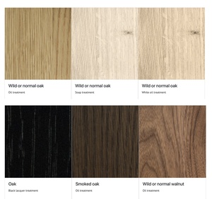 Table à manger rectangulaire moderne en bois de chêne massif, design en chevrons, avec base en métal démontable pour la maison et l'hôtel - Product Image 6