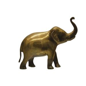 Decoración del hogar, escultura de elefante de latón, artesanías de Metal decorativas de lujo, estatuilla de Elefante Dorado, decoración, estatua personalizada - Product Image 1