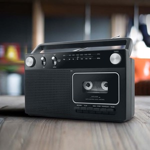 ODM Portable <b>Retro</b> Design AM FM Analog Radio Player 3.5mm Aux-in Jack Auto Stop Cassette Recorder Built-in Mic AC/DC Operated - Product Image 4