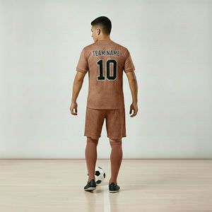 Ensemble de maillots de football personnalisés, maille respirante, manches courtes, uni, rayé, grande taille, 100% polyester, protection UV, séchage rapide - Product Image 4