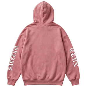 Oversized Graphic Pullover <b>Hoodie</b> With <b>Gothic</b> Print Streetwear Sweatshirt Custom Printed Long Sleeve Hooded Top - Product Image 2