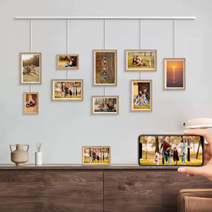 Rustic Wooden Eco-Friendly Photo <b>Frame</b> Natural Color Customized Logo Display 4x6 & 5x7 Photos HD Glass Vertical Tabletop - Product Image 5