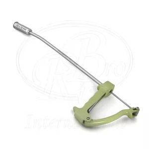 Applicateur de bolus de calcium courbé pour bovins, taille 25x72mm, longueur 24 pouces, corps en acier inoxydable, poignée en plastique, réutilisable, pistolet de distribution - Product Image 1