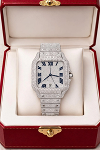 Reloj Automático de Lujo con Diamantes, Esfera Romana, Acero Inoxidable, Estilo Hip Hop - Product Image 3