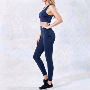 Ensemble de yoga pour femmes, vêtements de sport et de fitness, prix bas, taille haute, haut sans manches, ensemble 2 pièces de qualité supérieure pour femmes - Product Image 3