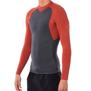 Men's UPF 50+ Breathable Compression Long Sleeve Rash Guard Quick Dry Solid One-Piece <b>Swim</b> <b>Shirt</b> Sun Protection Fitness Swimwear - Product Image 3