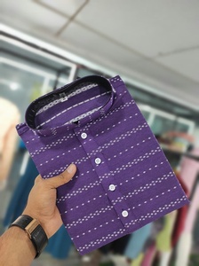 Kurtas indias largas de algodón para hombre en tela de algodón de primera calidad, diseño de tejido de algodón suave premium, ropa étnica para festivales. - Product Image 2