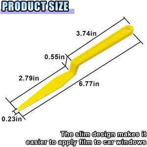 Strumento per la Pulizia dei Vetri dell'Auto con Manico Lungo in Plastica, Raschietto Flessibile per Guarnizioni, Raschietto Piatto VI, Pratico Raschietto per Angoli - Product Image 2