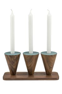 Support à bougie en bois naturel, artisanal de qualité supérieure, rustique, pour la décoration de la maison, les festivals et les mariages - Product Image 6
