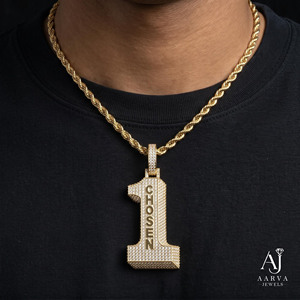 Custom Iced Moissanite <b>Pendant</b> Hip Hop Letter Charm Gold Plated 925 Sterling <b>Silver</b> Fully Paved Certified Party Jewelry <b>Men</b> - Product Image 5