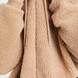 Sweat à capuche en tissu fourrure avec logo personnalisé, pour homme, hiver, polaire épais, fournisseur en gros OEM - Product Image 6