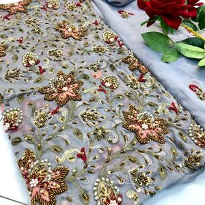 Vestido de gasa de corte bordado indio/paquistaní, producto en oferta 2022 - Product Image 1