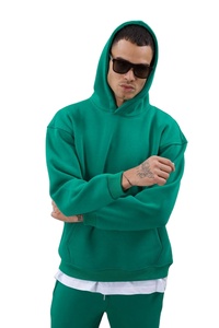 Pull à capuche surdimensionné écologique en molleton de coton 100% pour hommes, avec fermeture éclair chaude d'hiver, service OEM, motif solide à capuche numérique - Product Image 2