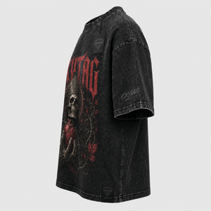 T-shirt pour homme de haute qualité 100% coton, lavage à l'acide, 220 GSM, surdimensionné, respirant, prix de gros, prix bas - Product Image 3