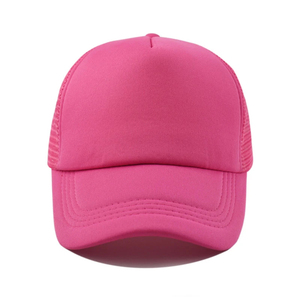 Gorra de Béisbol Rosa de 6 Paneles, Tela de Malla, Ajustable, Unisex, Casual, Color Sólido, para las Cuatro Estaciones, Talla Adulto - Product Image 1