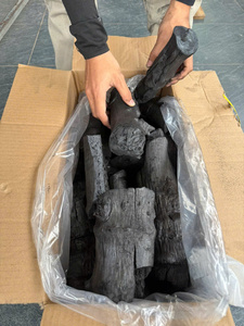 Charbon de bois noir haute efficacité, en morceaux de bois dur, 75-85% de temps de combustion, combustion propre et stable, pour barbecue et restaurant, teneur en cendres 5-8% - Product Image 1