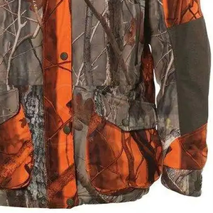 Veste de chasse d'extérieur camouflage à imprimé frontal, softshell imperméable unisexe à manches longues pour l'hiver - Product Image 5