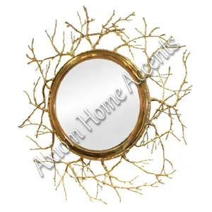 Geometric Metal Frame Decorative Wall <b>Mirror</b> for Modern Offices or Living Rooms by Axiom Home <b>Accents</b> Ideal Room - Product Image 4