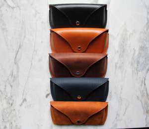 Soft Cowhide Leather Glasses Sleeve Genuine Pouch Luxury <b>Slim</b> Handmade Vintage Reading Spectacles Case Cover LGC-0131 - Product Image 5