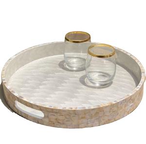 Bandeja de mopa de nácar de aspecto sencillo y elegante de 2024, suministros para restaurante y Hotel, bandejas para servir - Product Image 1