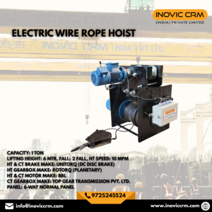 Système de palans électriques à câble métallique INOVIC CRM 1 tonne, haute résistance |   Hauteur de levage de 30 m, télécommande anti-chute 1/2 - Product Image 4