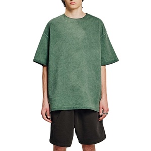 คุณภาพแขนยาวลูกเรือคอไหล่ล้างกรดเสื้อผู้ชาย - Product Image 6