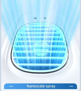 <b>USB</b> <b>Plug</b>-In Rechargeable Ice Mist Air Conditioner Fan Touch Screen Plastic Material 280mL Water Tank 2 Nozzles 8W Air Cooler - Product Image 6