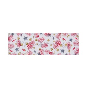Chemin de table Excelsa en coton corail 45x140 cm multicolore - Product Image 1