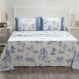 ชุดเครื่องนอนผ้าฝ้ายแท้ 100% คุณภาพพรีเมียม นุ่มสบาย ระบายอากาศได้ดี เหมาะสำหรับใช้ในบ้านและโรงแรม - Product Image 1