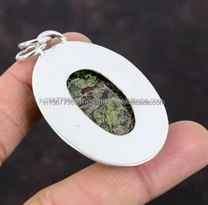 Pendentif pierre de sang naturelle Pendentif en argent sterling 925 pierre de sang naturelle Bijoux de créateur Pendentif pour femme Cadeau pour femme - Product Image 5