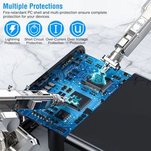 Stazione di Ricarica Rapida USB Tipo-C con Adattatore PD, Caricatore da Muro Multifunzione a Ricarica Veloce Tipo-C PD - Product Image 4